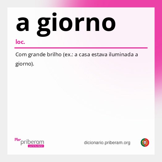 Significado de a giorno